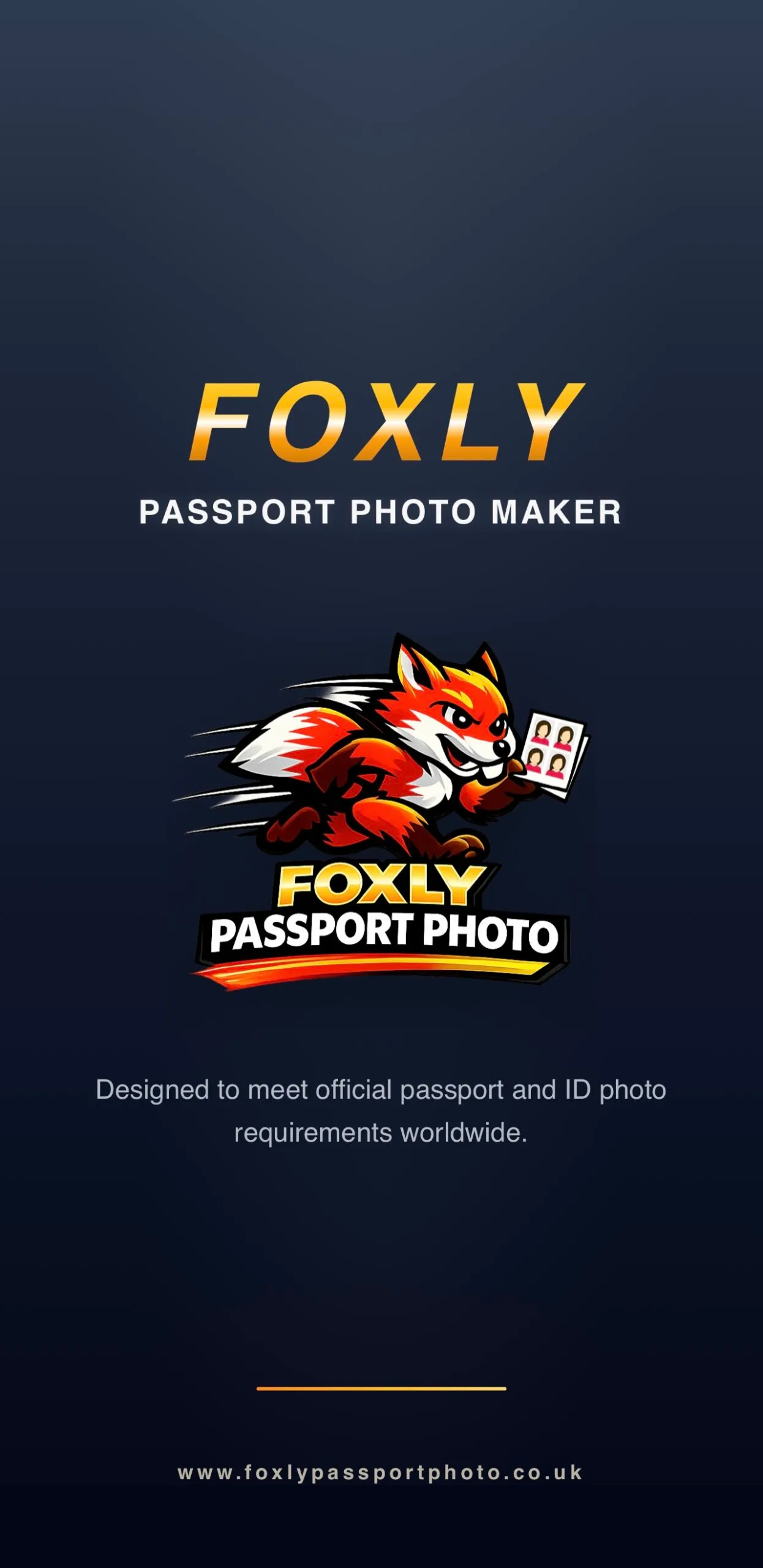 Foxly Passport Photo Maker app screen