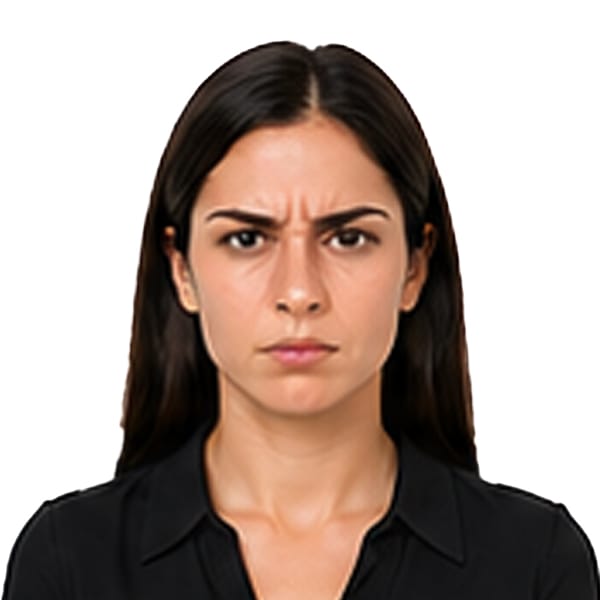 US passport photo rejected due to frowning incorrect facial expression