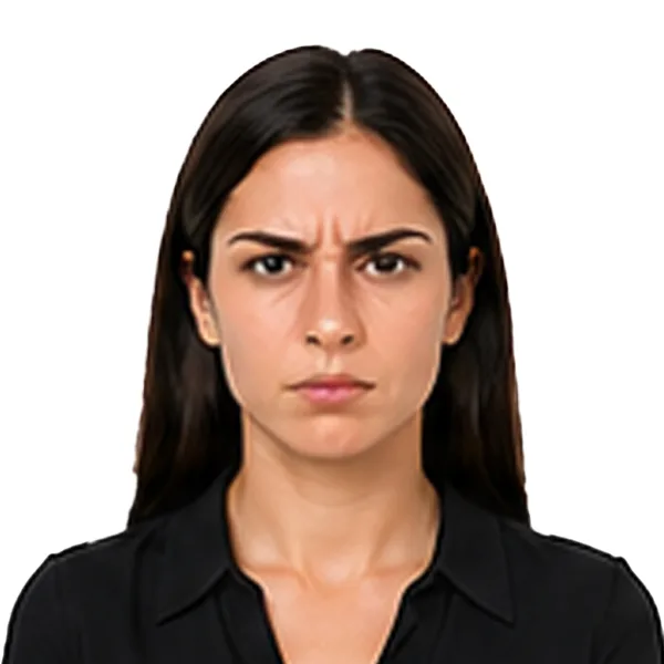 US passport photo rejected due to frowning incorrect facial expression