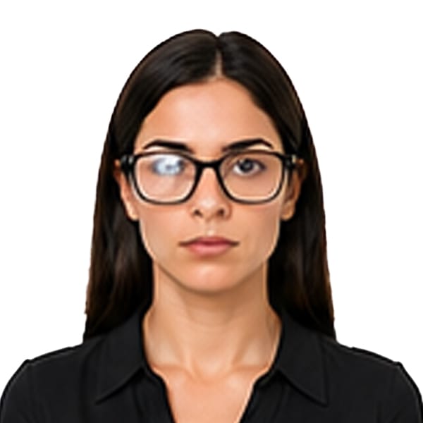 US passport photo glare on glasses blocking eyes rejected example