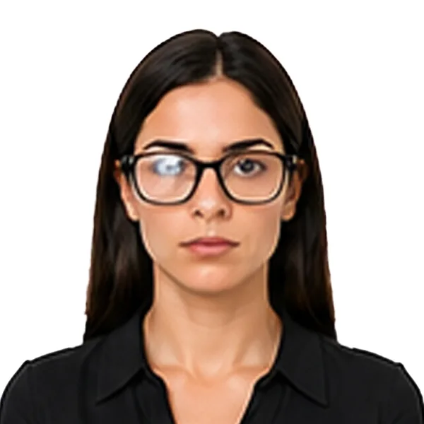 US passport photo glare on glasses blocking eyes rejected example