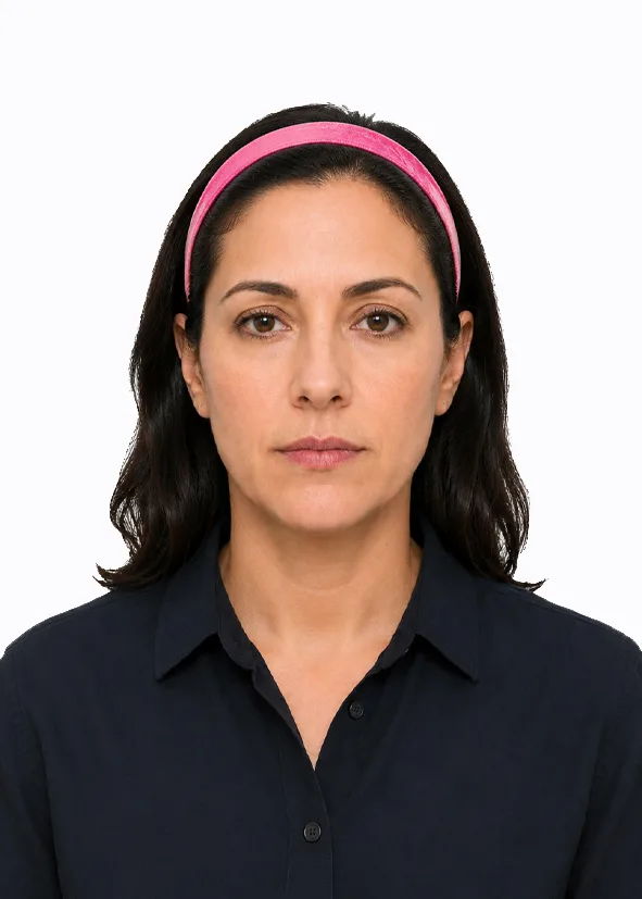 Canada passport photo large hairband