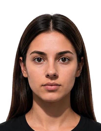Italian passport photo example with poor face lighting and shadows not suitable for official photo requirements