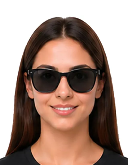 Italian passport photo example wearing sunglasses not suitable for Italian passport or visa photo requirements