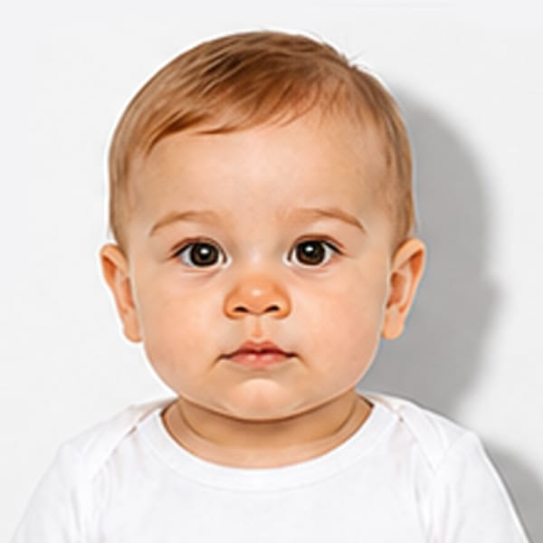 US baby passport photo not accepted due to shadow on background – fails US passport photo requirements 2026