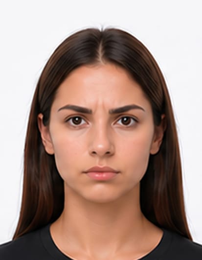 Indian passport photo rejected because the person is frowning