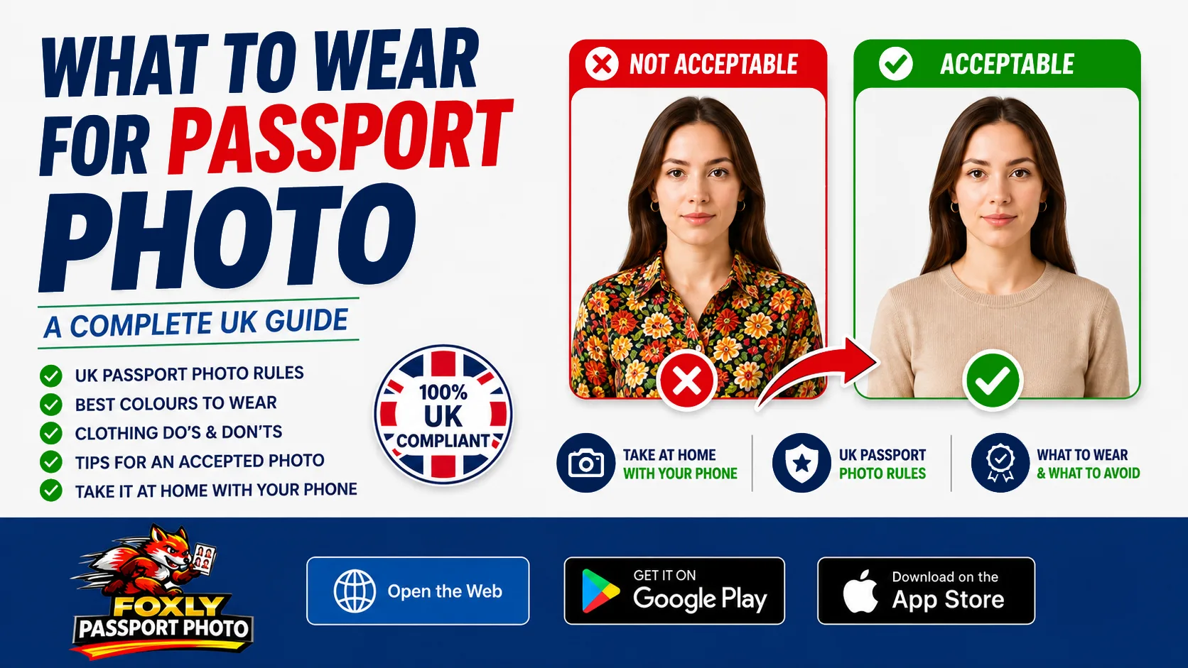 Can I take my passport photo with my phone? Complete UK guide showing passport photo requirements, tips and accepted passport photo examples.