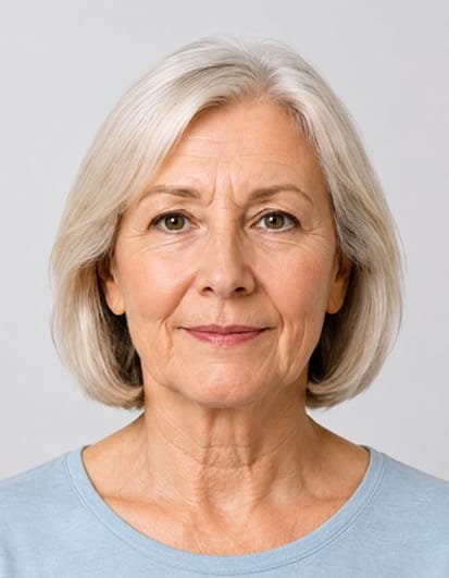 Example digital Blue Badge application photo on a light blue background